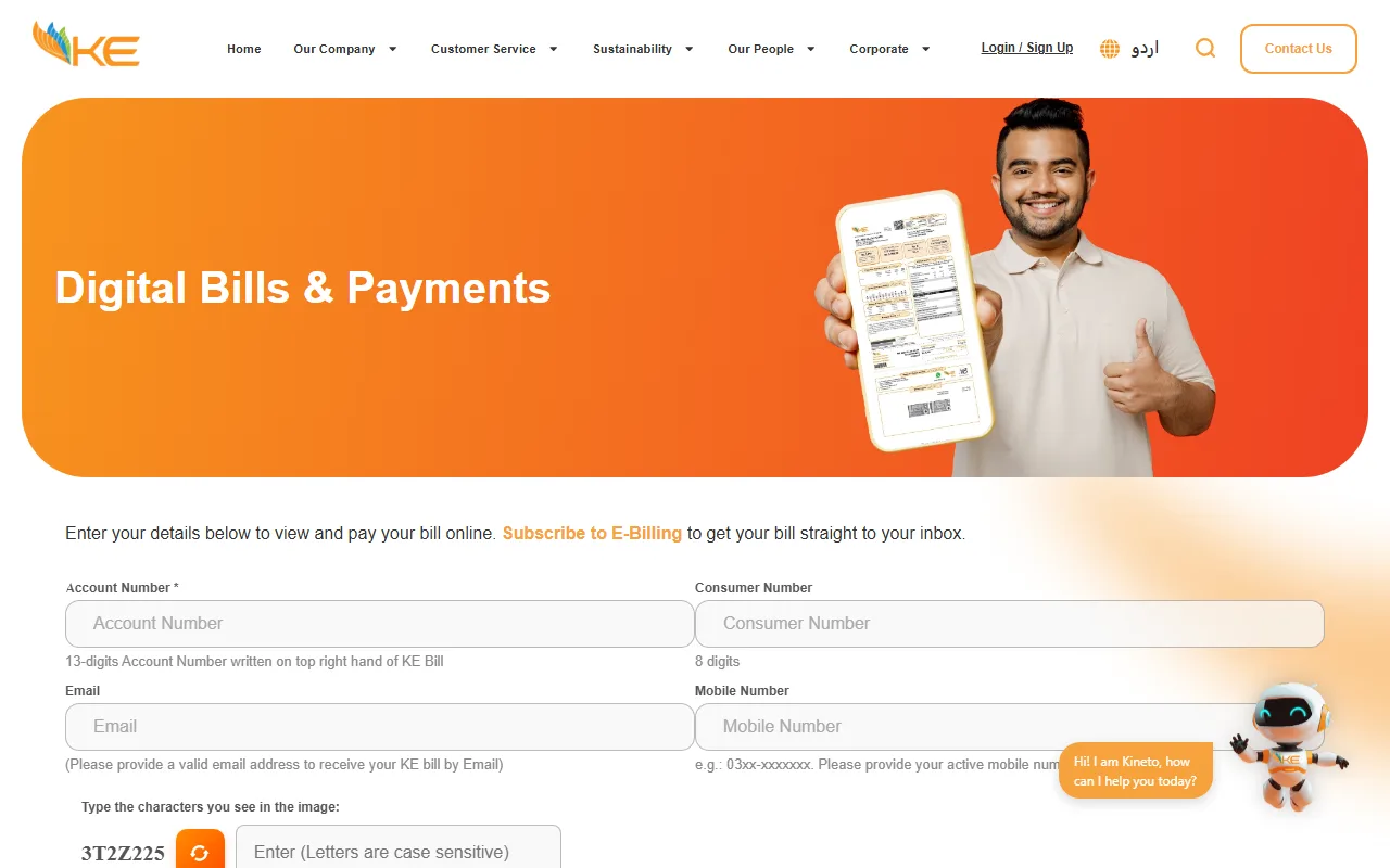 Screenshot of www.ke.com.pk