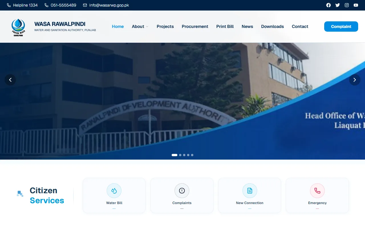 Screenshot of wasarwp.gop.pk